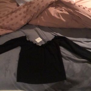 Off the shoulder long sleeve